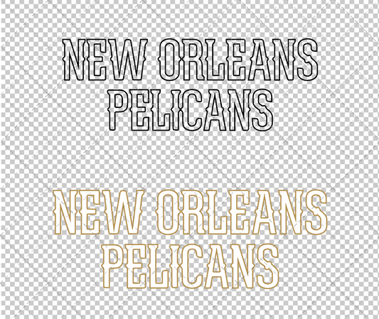 New Orleans Pelicans Wordmark 2013 002, Svg, Dxf, Eps, Png - SvgShopArt