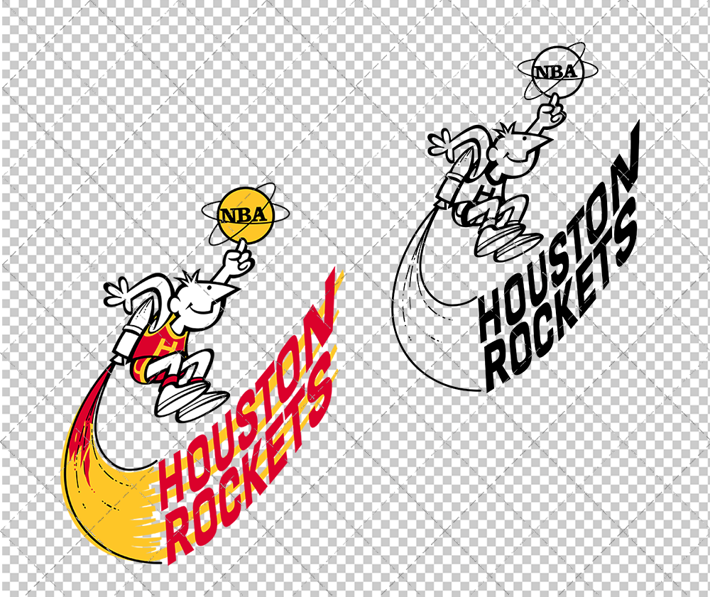 Houston Rockets 1971, Svg, Dxf, Eps, Png - SvgShopArt