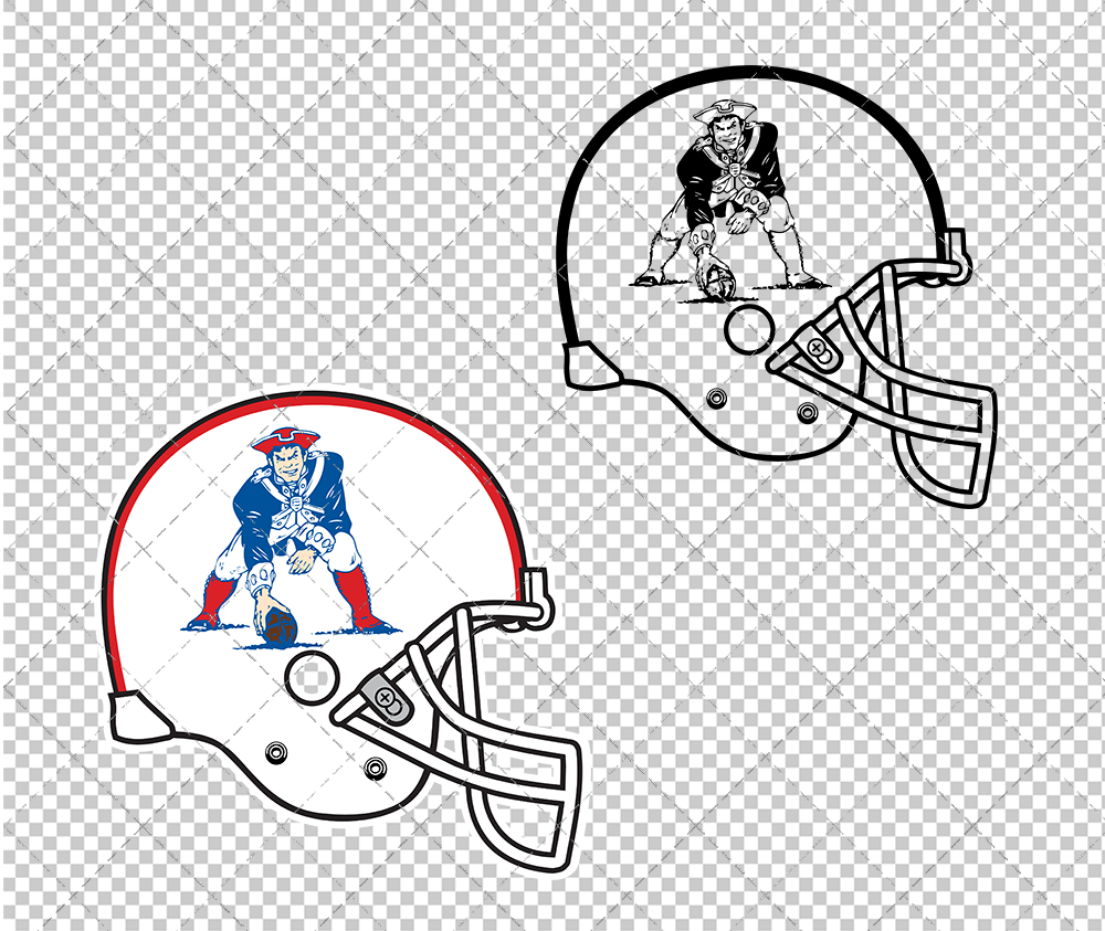 New England Patriots Helmet 1982, Svg, Dxf, Eps, Png - SvgShopArt