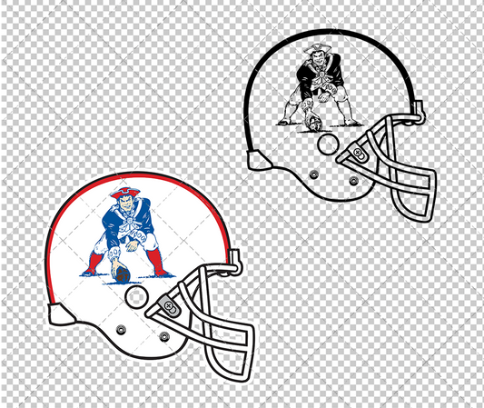 New England Patriots Helmet 1982, Svg, Dxf, Eps, Png - SvgShopArt