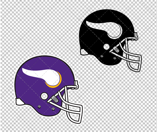 Minnesota Vikings Helmet 1980, Svg, Dxf, Eps, Png - SvgShopArt