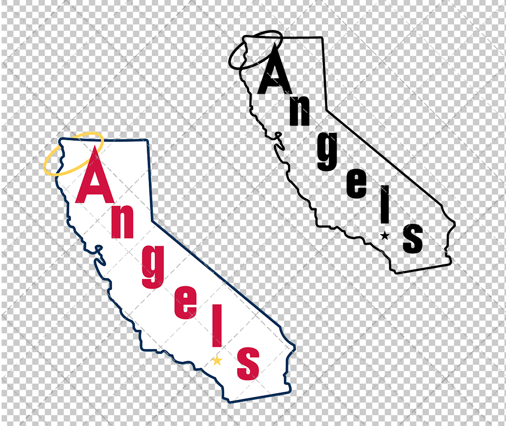 Los Angeles Angels 1973, Svg, Dxf, Eps, Png - SvgShopArt