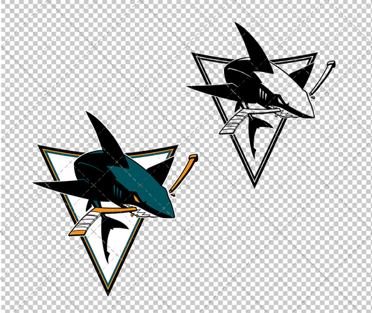 San Jose Sharks Alternate 2007 004, Svg, Dxf, Eps, Png - SvgShopArt