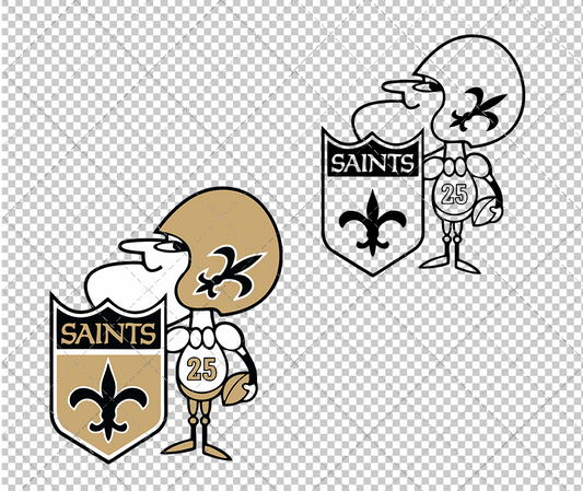 New Orleans Saints Alternate 2009, Svg, Dxf, Eps, Png - SvgShopArt