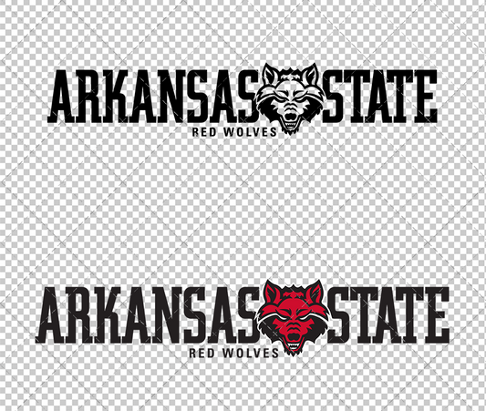 Arkansas State Red Wolves Alternate 2017 002, Svg, Dxf, Eps, Png - SvgShopArt