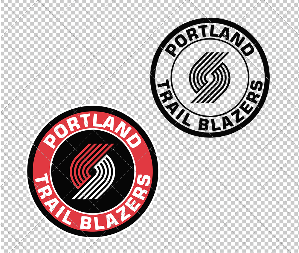 Portland Trail Blazers Circle 2017, Svg, Dxf, Eps, Png - SvgShopArt