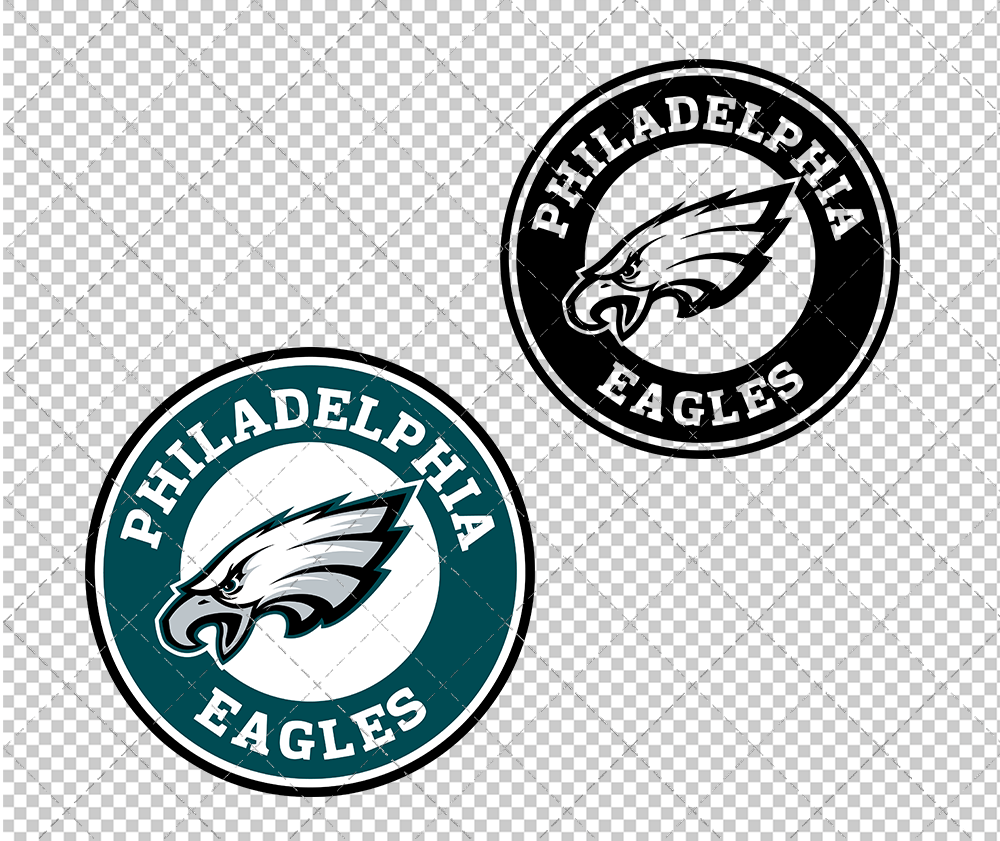 Philadelphia Eagles Circle 1996 002, Svg, Dxf, Eps, Png - SvgShopArt