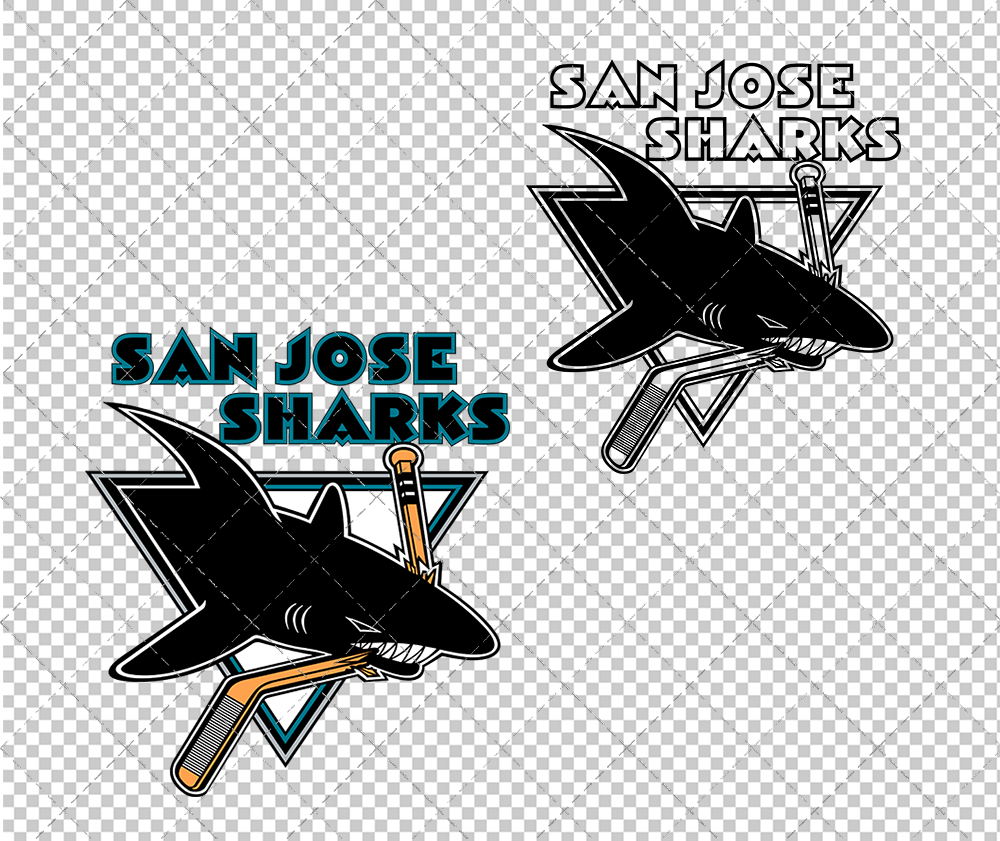 San Jose Sharks Alternate 1991 002, Svg, Dxf, Eps, Png - SvgShopArt