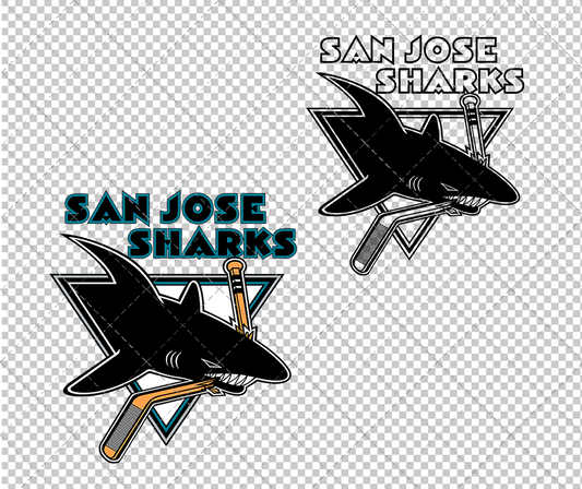 San Jose Sharks Alternate 1991 002, Svg, Dxf, Eps, Png - SvgShopArt