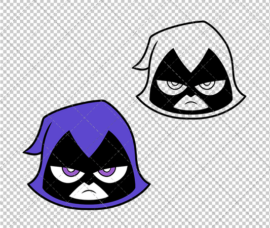 Raven - Teen Titans Go, Svg, Dxf, Eps, Png - SvgShopArt