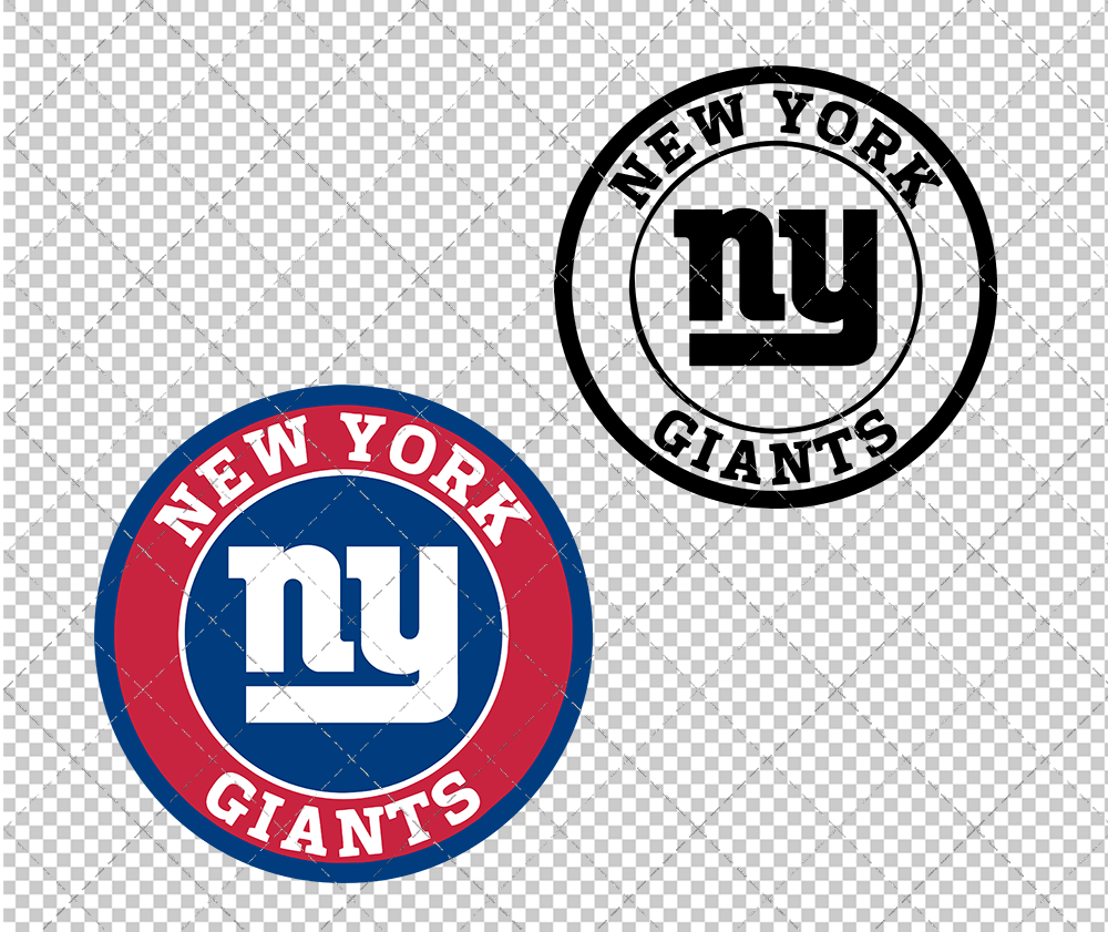 New York Giants Circle 2000, Svg, Dxf, Eps, Png - SvgShopArt