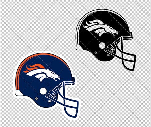 Denver Broncos Helmet 1997, Svg, Dxf, Eps, Png - SvgShopArt