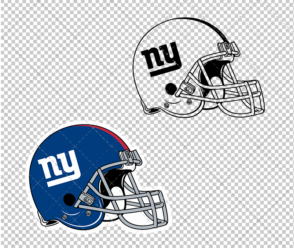 New York Giants Helmet 2000 002, Svg, Dxf, Eps, Png - SvgShopArt