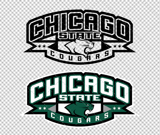 Chicago State Cougars Wordmark 2007, Svg, Dxf, Eps, Png