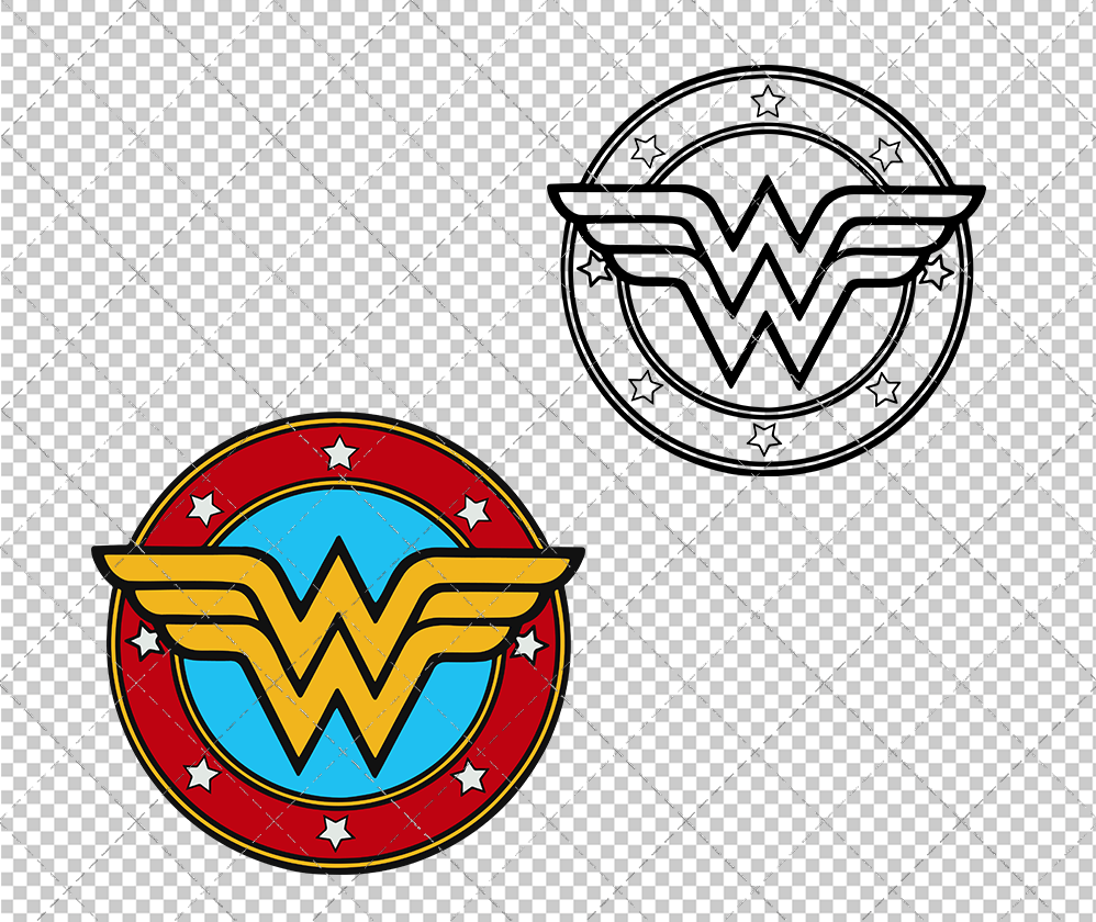 Wonder Woman Logo, Svg, Dxf, Eps, Png - SvgShopArt