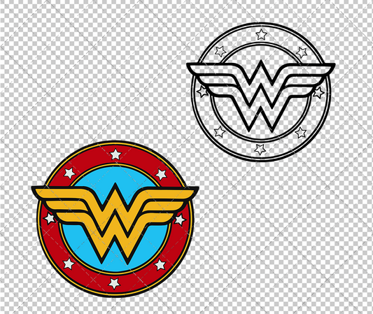 Wonder Woman Logo, Svg, Dxf, Eps, Png - SvgShopArt