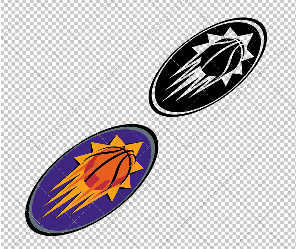 Phoenix Suns Alternate 2000 002, Svg, Dxf, Eps, Png - SvgShopArt