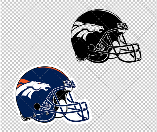 Denver Broncos Helmet 1997 002, Svg, Dxf, Eps, Png - SvgShopArt