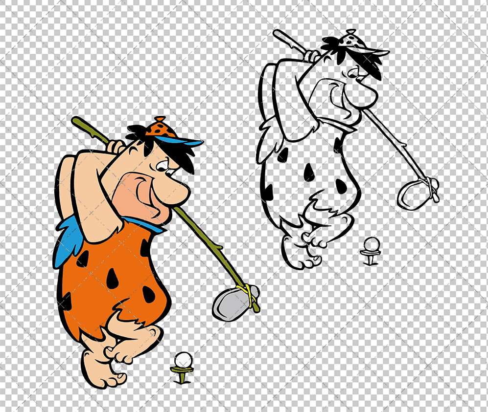 Fred Flintstone - The Flintstone 002, Svg, Dxf, Eps, Png - SvgShopArt