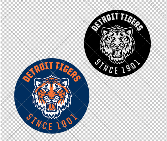 Detroit Tigers Circle 1994 002, Svg, Dxf, Eps, Png - SvgShopArt