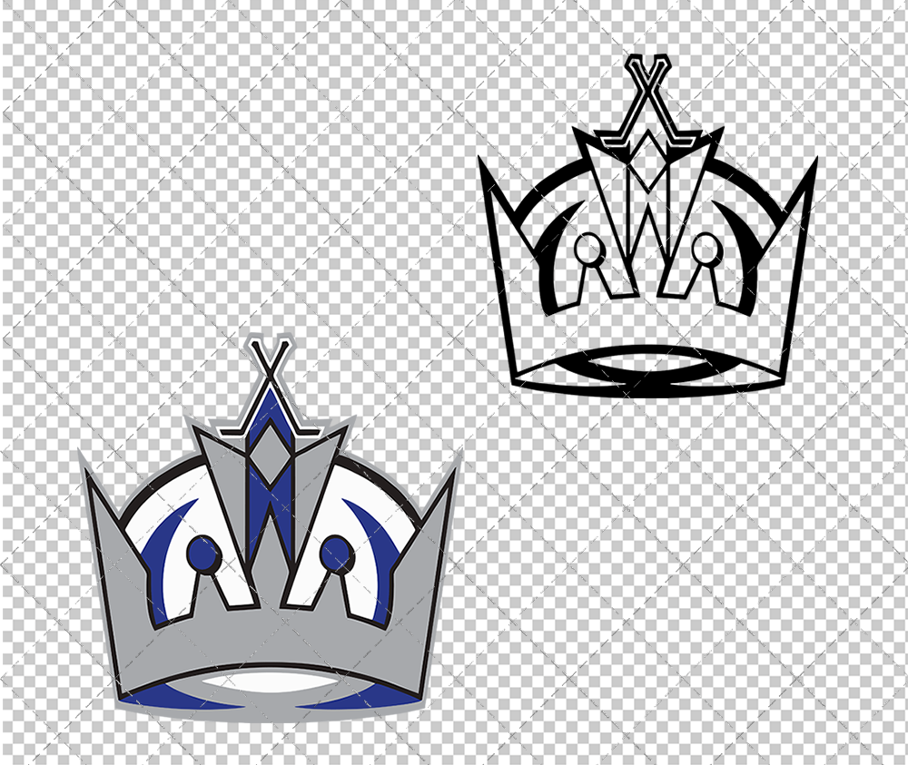 Los Angeles Kings Alternate 1998, Svg, Dxf, Eps, Png - SvgShopArt