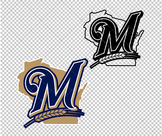 Milwaukee Brewers Alternate 2000 002, Svg, Dxf, Eps, Png - SvgShopArt