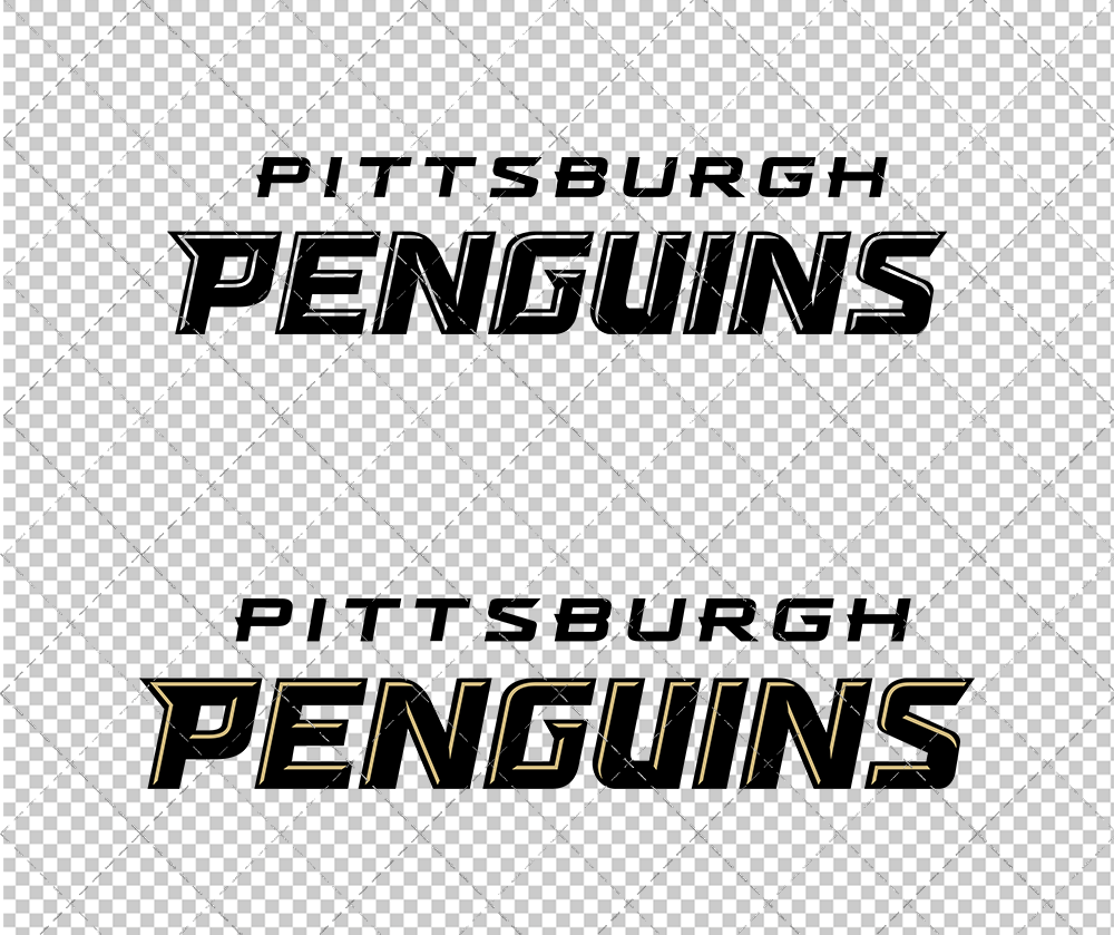 Pittsburgh Penguins Wordmark 2008, Svg, Dxf, Eps, Png - SvgShopArt