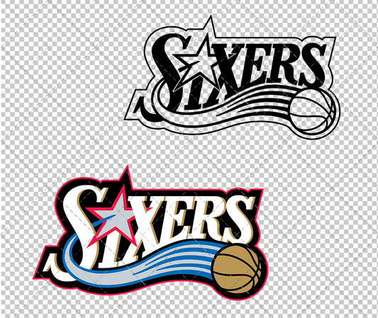 Philadelphia 76ers Alternate 1997 002, Svg, Dxf, Eps, Png - SvgShopArt