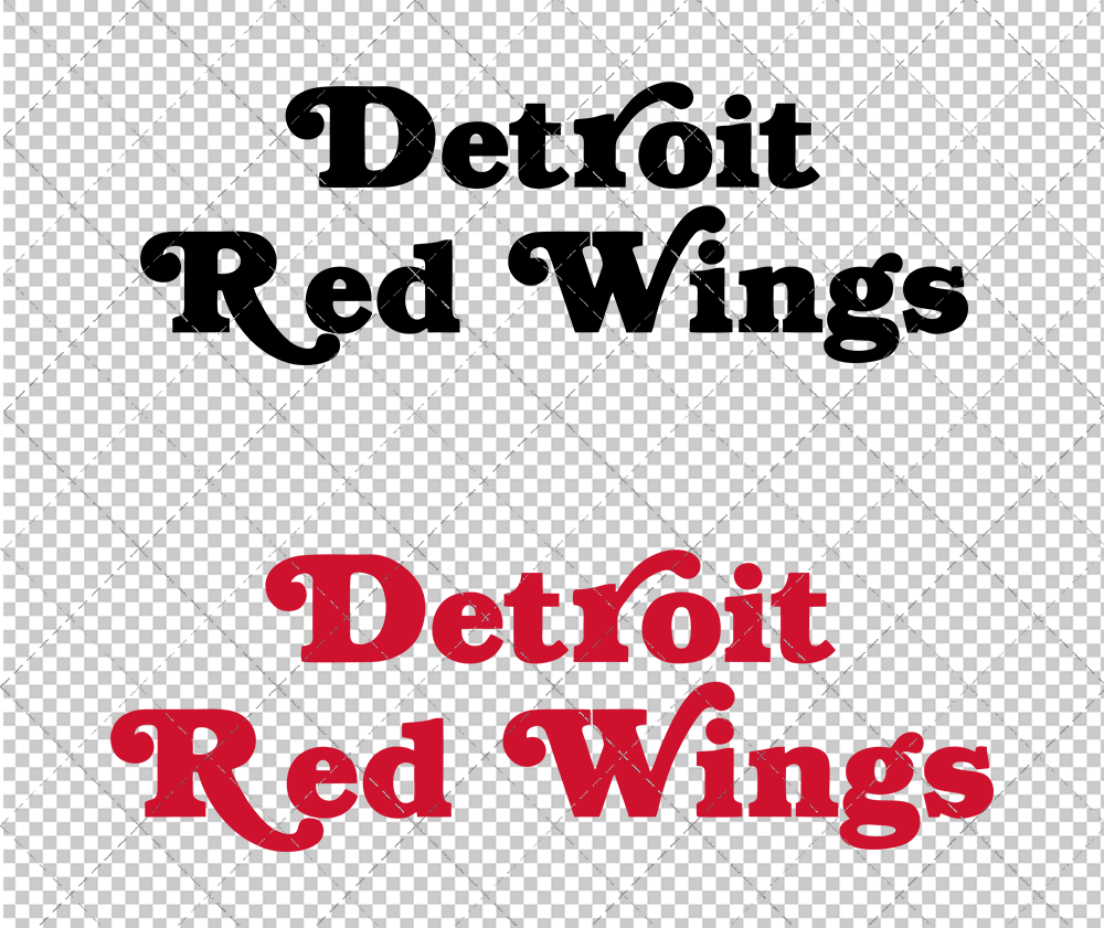 Detroit Red Wings Wordmark 1985 003, Svg, Dxf, Eps, Png - SvgShopArt