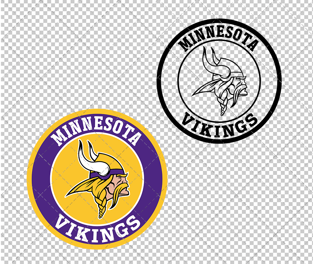 Minnesota Vikings Circle 2013, Svg, Dxf, Eps, Png - SvgShopArt