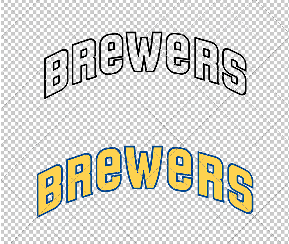 Milwaukee Brewers Jersey 1970 002, Svg, Dxf, Eps, Png - SvgShopArt