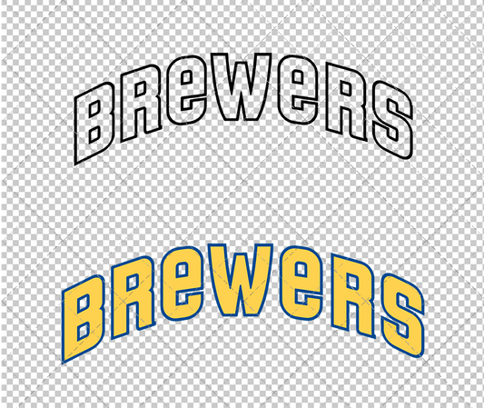 Milwaukee Brewers Jersey 1970 002, Svg, Dxf, Eps, Png - SvgShopArt
