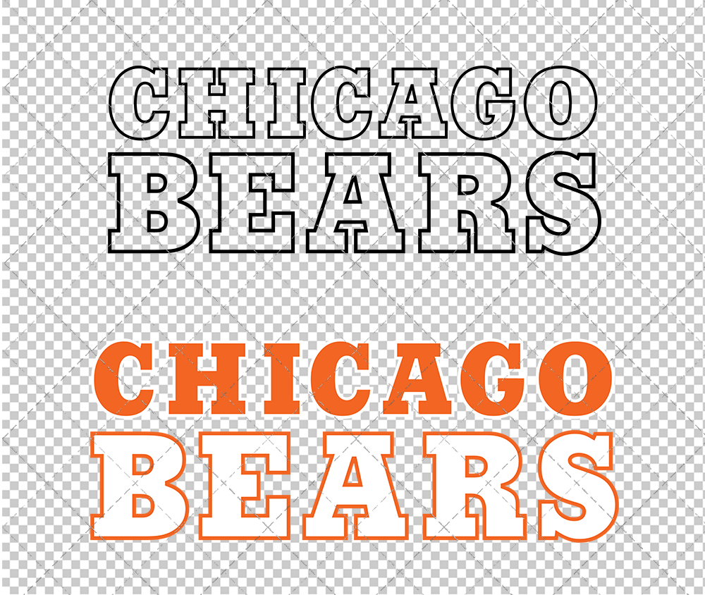 Chicago Bears Wordmark 1980, Svg, Dxf, Eps, Png - SvgShopArt