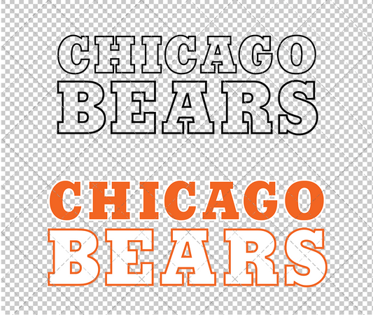 Chicago Bears Wordmark 1980, Svg, Dxf, Eps, Png - SvgShopArt