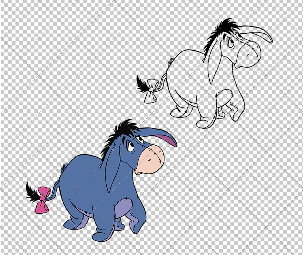 Eeyore - Winnie The Pooh, Svg, Dxf, Eps, Png - SvgShopArt