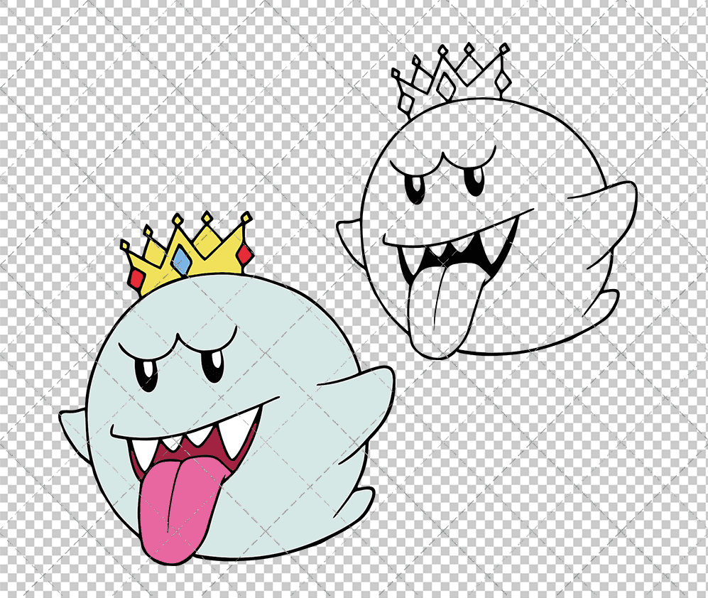 King of Boo - Super Mario Bros, Svg, Dxf, Eps, Png - SvgShopArt