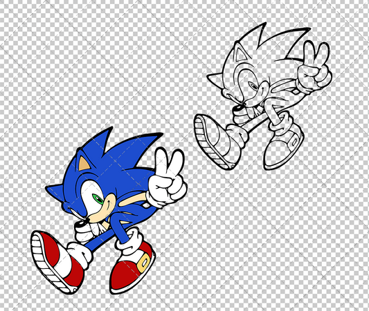 Sonic the Hedgehog, Svg, Dxf, Eps, Png - SvgShopArt