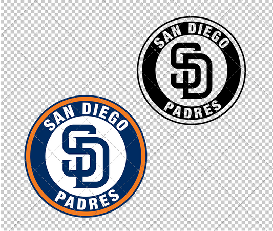 San Diego Padres Circle 2015, Svg, Dxf, Eps, Png - SvgShopArt