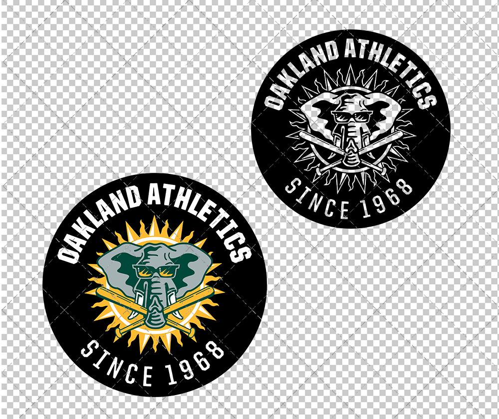 Oakland Athletics Circle 1994, Svg, Dxf, Eps, Png - SvgShopArt