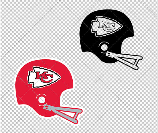 Kansas City Chiefs Helmet 1972, Svg, Dxf, Eps, Png - SvgShopArt