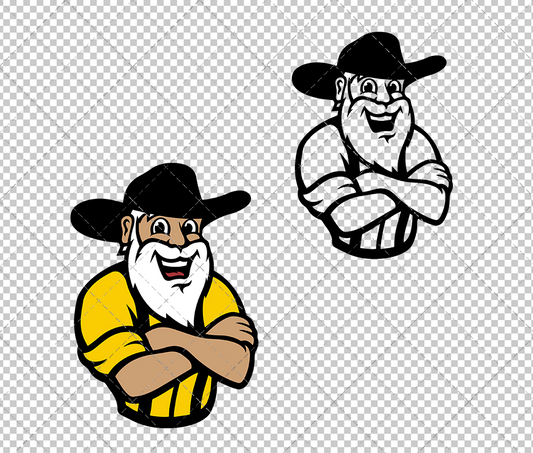 Appalachian State Mountaineers Mascot Yosef 2013 002, Svg, Dxf, Eps, Png - SvgShopArt