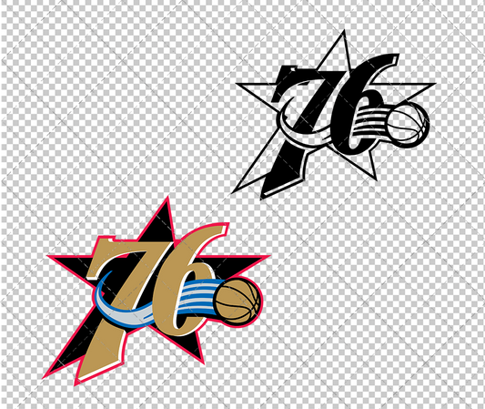 Philadelphia 76ers Alternate 1997 003, Svg, Dxf, Eps, Png - SvgShopArt