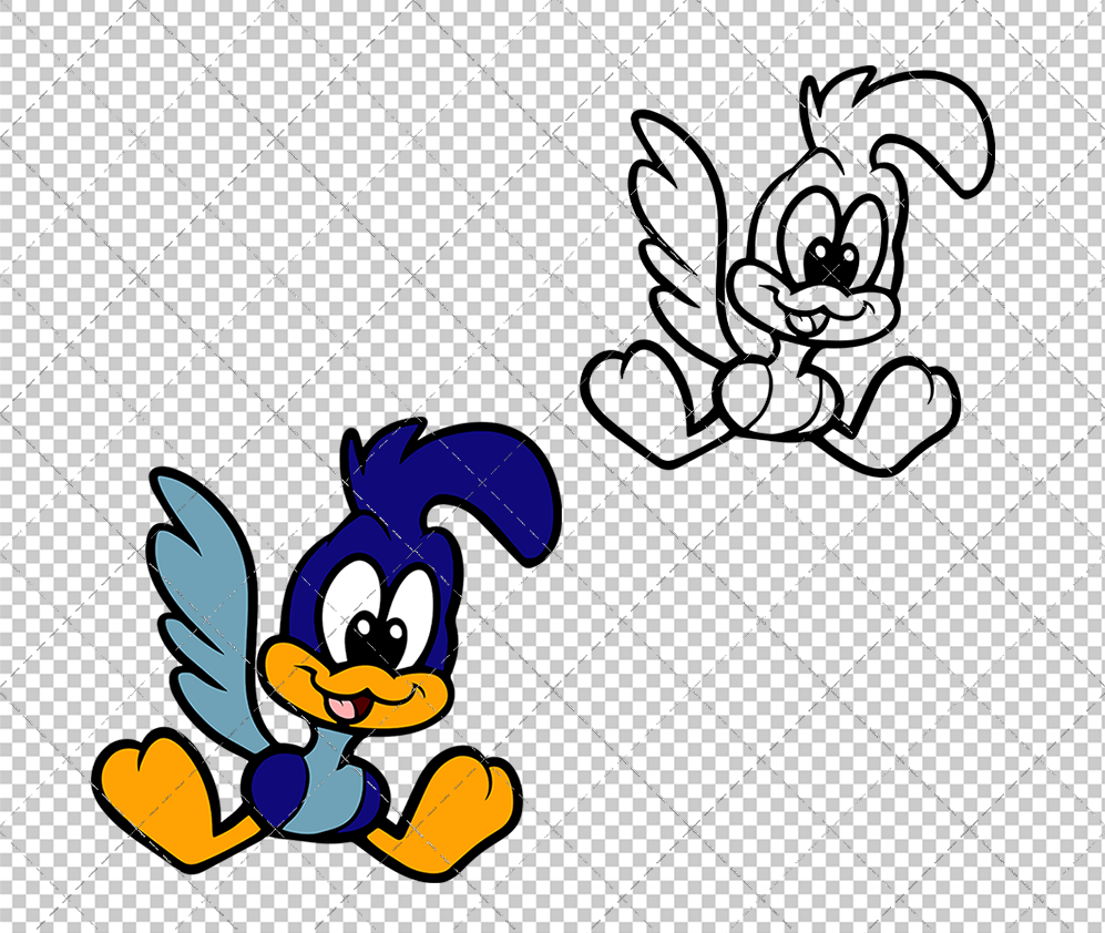 Road Runner - Baby Looney Tunes 002, Svg, Dxf, Eps, Png - SvgShopArt