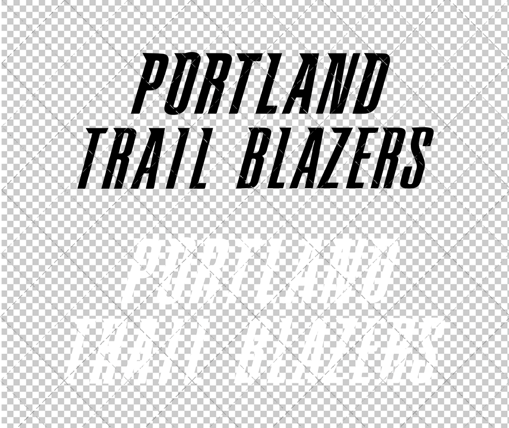 Portland Trail Blazers Wordmark 2002 003, Svg, Dxf, Eps, Png - SvgShopArt