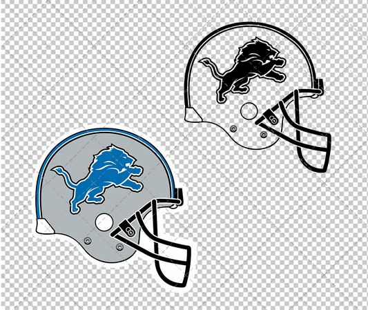 Detroit Lions Helmet 2009, Svg, Dxf, Eps, Png - SvgShopArt