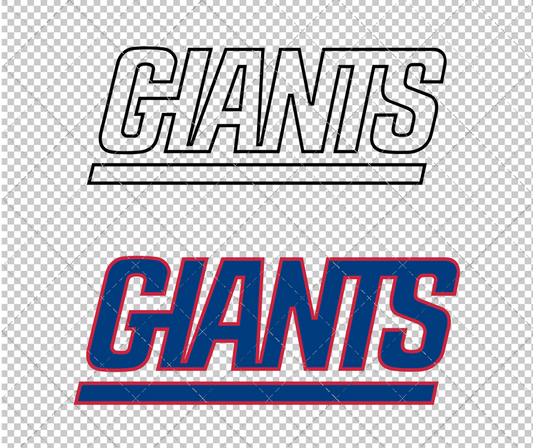 New York Giants Wordmark 2000, Svg, Dxf, Eps, Png - SvgShopArt