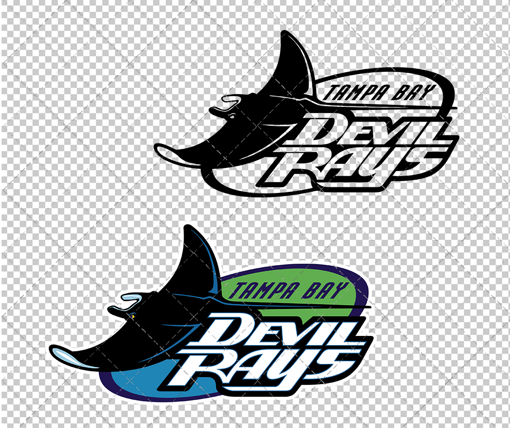 Tampa Bay Rays 1998, Svg, Dxf, Eps, Png - SvgShopArt
