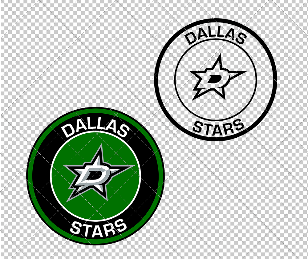 Dallas Stars Circle 2013 002, Svg, Dxf, Eps, Png - SvgShopArt