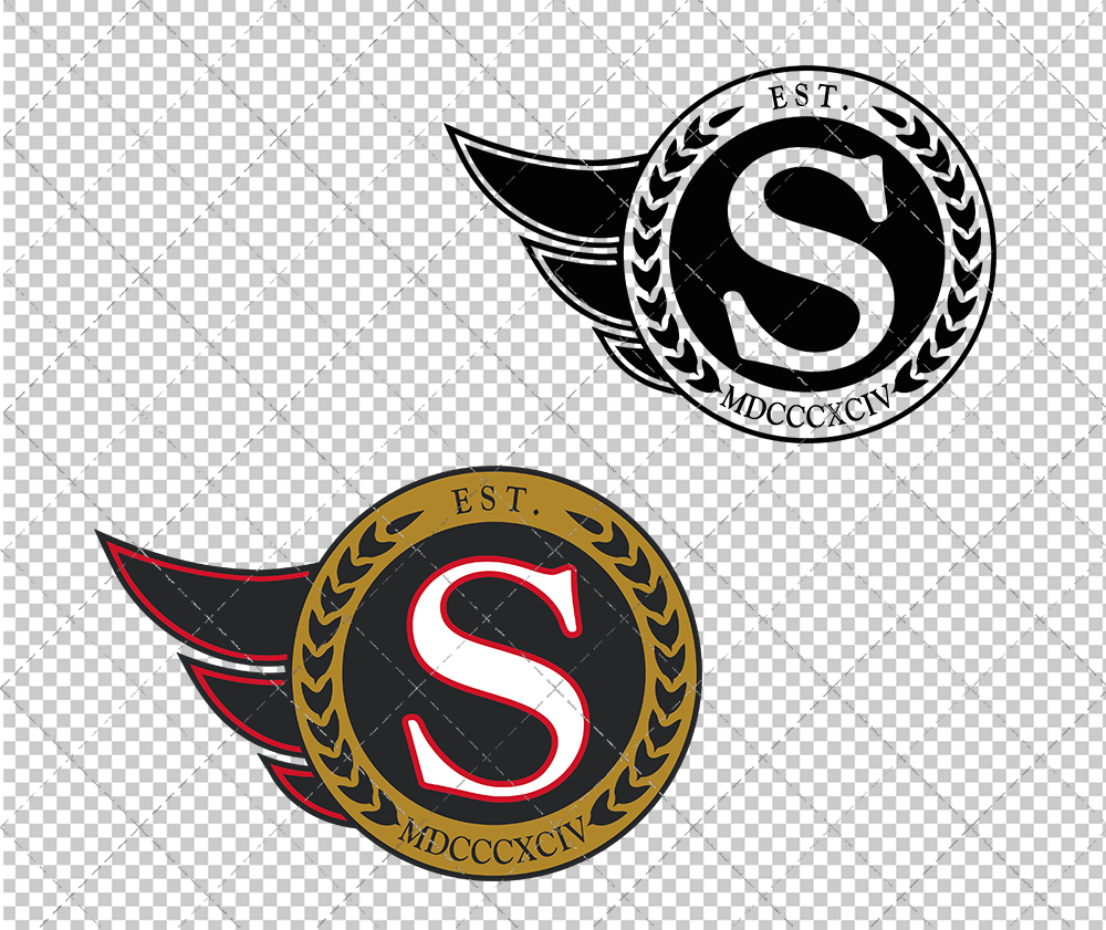 Ottawa Senators Alternate 1992, Svg, Dxf, Eps, Png - SvgShopArt