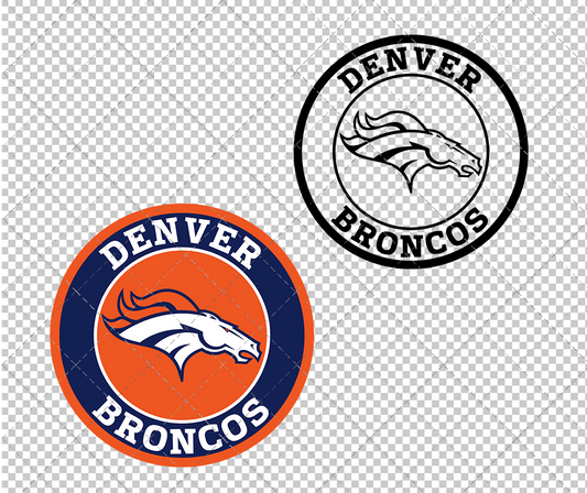 Denver Broncos Circle 1997, Svg, Dxf, Eps, Png - SvgShopArt